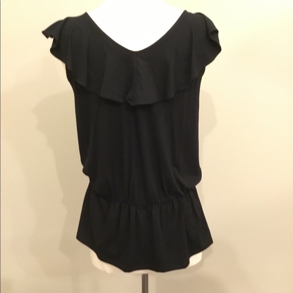 WHBM Black Top with Silver Embellishments - Picture 9 of 13